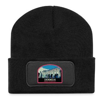 Château de Chenonceau, Vallée de la Loire, France - Beanie recyclé à patch - noir - Devant