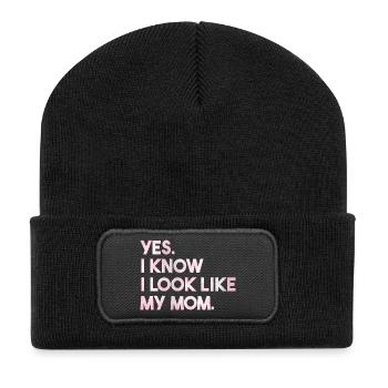 Ja, ich weiß, ich sehe aus wie die meiner Mutter, meiner Tochter, meiner Mutter - Recycelte Patch Beanie - Schwarz - Vorne