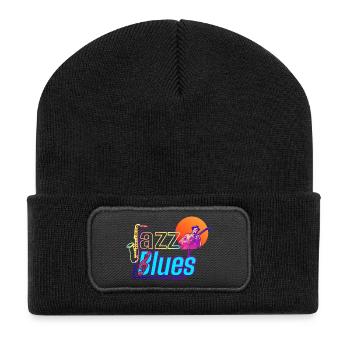 Musique Jazz et Blues | Ressentez la musique - Beanie recyclé à patch - noir - Devant