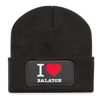 I LOVE BALATON - Recycelte Patch Beanie - Dunkelgrau - Vorne