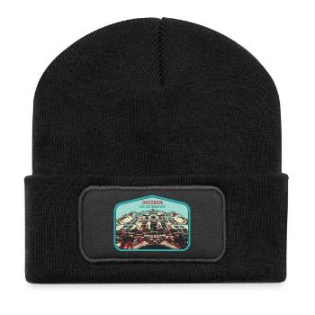 Illustration: Georgentor, Dresden - Recycled Patch Beanie - black - Front