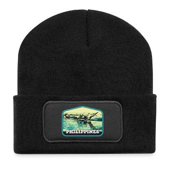 Authentic Fishing in the Philippines - Recycled Patch Beanie - black - Front