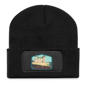 Château de Saumur, Loire Valley - Recycled Patch Beanie - black - Front