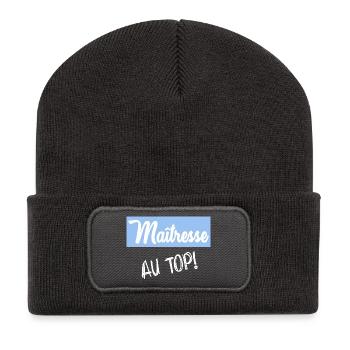 VIELEN DANK. GELIEBTE - Recycelte Patch Beanie - Dunkelgrau - Vorne