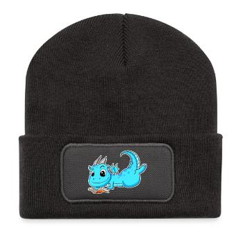 Dragon Book Reading - Recycled Patch Beanie - dark grey - Front