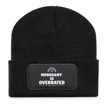 LGBTQ Pride Month - Monogamy is Overrated - Recycled Patch Beanie - black - Front