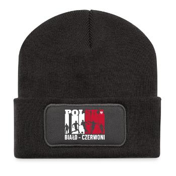 Football polonais - Beanie recyclé à patch - charbon - Devant