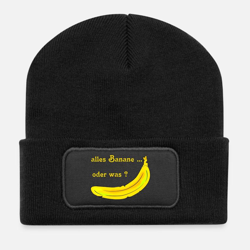 Banana fruit - Recycled Patch Beanie - black
