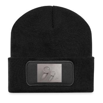 Transparente Glaskugeln mit Schatteneffekt - Recycelte Patch Beanie - Schwarz - Vorne