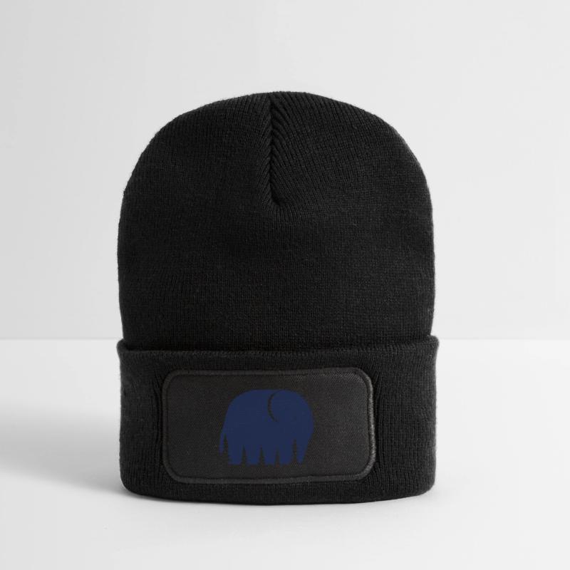 Ein Elefant oder ein Wald in dieser Fun Optical Illusi Recycelte Patch Beanie