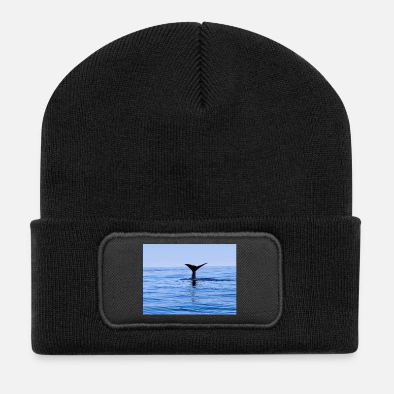 Wal - Recycelte Patch Beanie - Schwarz