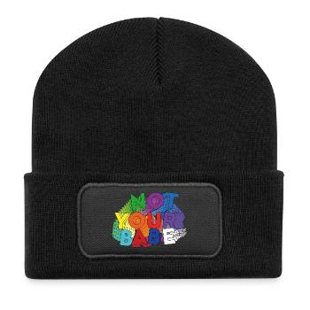 NOT YOUR BABE - Recycled Patch Beanie - black - Front
