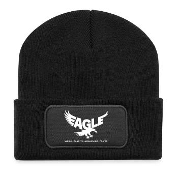 Eagle Power Animal – Spiritual Totem Animal Design - Recycled Patch Beanie - black - Front