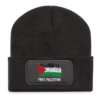 Free Palestine - Recycled Patch Beanie - dark grey - Front
