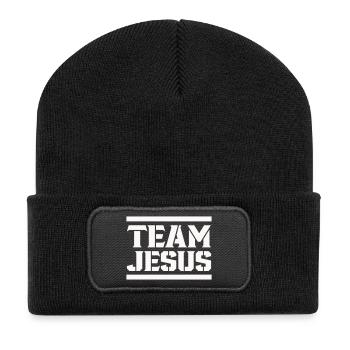 L’équipe de Jésus - Beanie recyclé à patch - noir - Devant