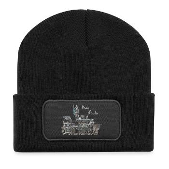 Sao Paulo Brésil Dessin Palais de l’Industrie - Beanie recyclé à patch - noir - Devant