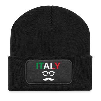 Italy Italien Italia - Recycled Patch Beanie - black - Front