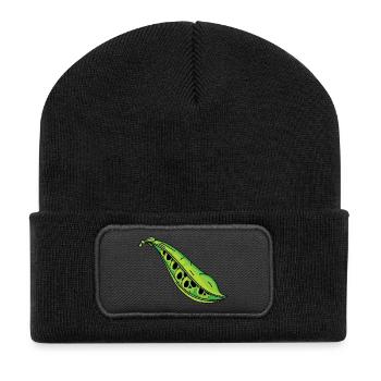 Crânes de petits pois - Beanie recyclé à patch - noir - Devant
