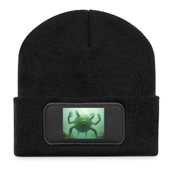 Hundun, formless chaos god of Chinese mythology - Recycled Patch Beanie - black - Front