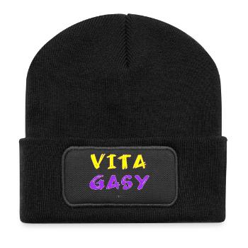MDG Vita Gasy 01 - Beanie recyclé à patch - noir - Devant