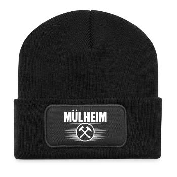 Muelheim Glueck auf Bergbau - Recycelte Patch Beanie - Schwarz - Vorne