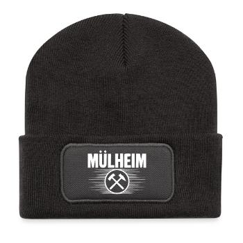 Muelheim Glueck auf Bergbau - Recycelte Patch Beanie - Dunkelgrau - Vorne