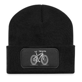 Bicycle Graphic - Recycled Patch Beanie - black - Front