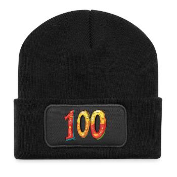 Bande dessinée de 100 numéros - Beanie recyclé à patch - noir - Devant