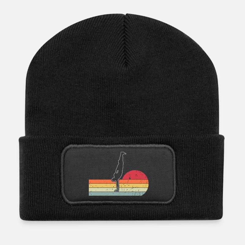 Handstand - Recycelte Patch Beanie - Schwarz