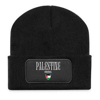 I love Palestine, free Palestine - Recycled Patch Beanie - black - Front