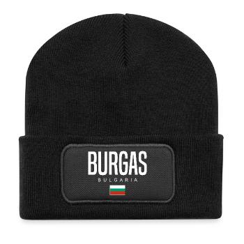 Bourgas, Bulgarie - Beanie recyclé à patch - noir - Devant