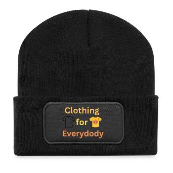 Joyful Sunshine Smile T-Shirt-Design - Recycelte Patch Beanie - Schwarz - Vorne