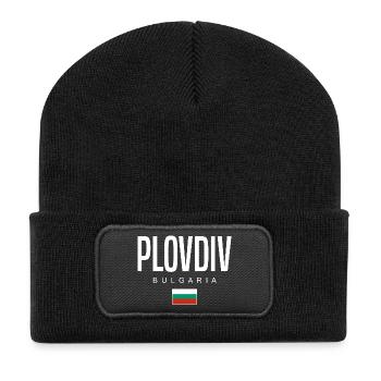 Plovdiv Bulgarie - Beanie recyclé à patch - noir - Devant