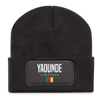 Yaoundé Cameroun Camerounais - Beanie recyclé à patch - charbon - Devant