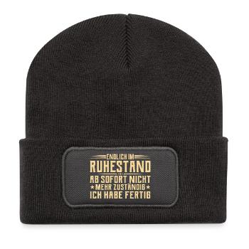 Retirement No longer responsible - Pensioner - Recycled Patch Beanie - dark grey - Front
