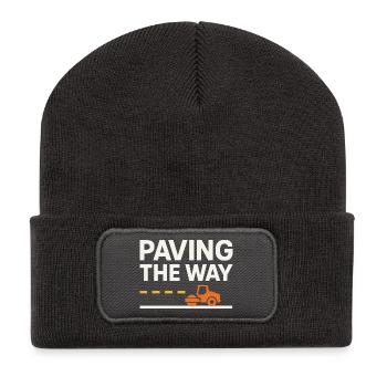 Équipe de construction routière Équipe béton bitumineux - Beanie recyclé à patch - charbon - Devant