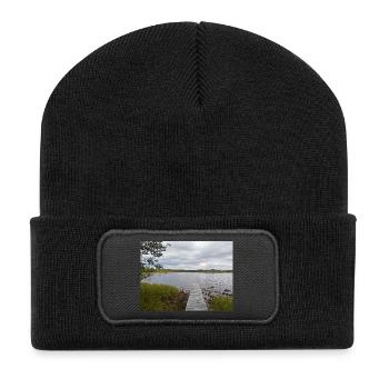 La majesté de la pêche côtière - Beanie recyclé à patch - noir - Devant
