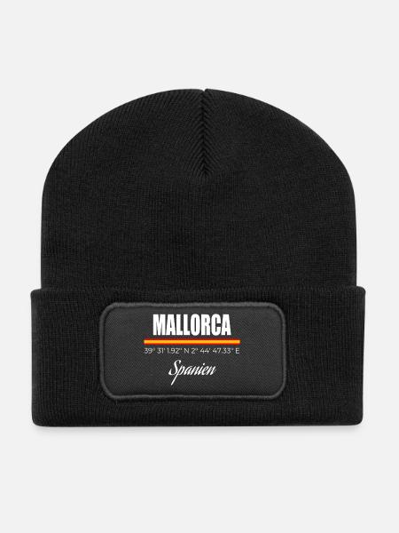 Mallorca - Recycelte Patch Beanie - Schwarz