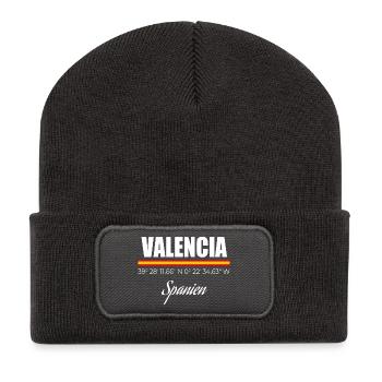 Valence - Beanie recyclé à patch - charbon - Devant