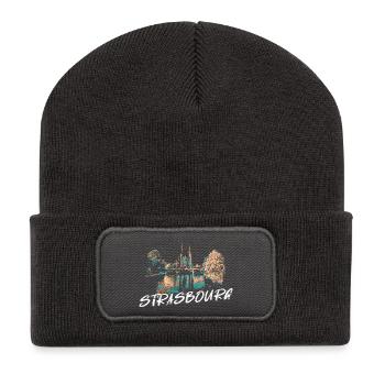 Strasbourg Cathedral – Illustration - Recycled Patch Beanie - dark grey - Front