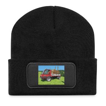 AEBI TP68 - Recycelte Patch Beanie - Schwarz - Vorne
