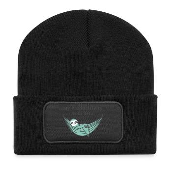 My Productivity is in Beta - Recycled Patch Beanie - black - Front