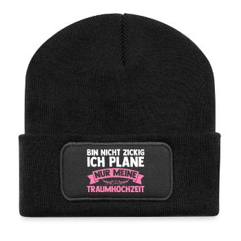 Bachelor Party Team Bride Hen Party - Recycled Patch Beanie - black - Front