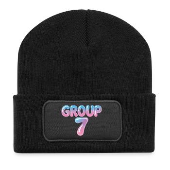 Funny Group 7 67 Meme Halloween Costume - Recycled Patch Beanie - black - Front