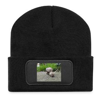 Snails Macro Natural Design - Recycled Patch Beanie - black - Front