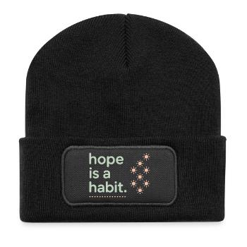 Sensibilisation à la santé mentale, - Beanie recyclé à patch - noir - Devant