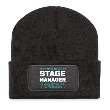 Régisseur de théâtre Bühne - Beanie recyclé à patch - charbon - Devant