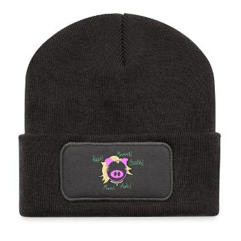 Pig Glam' Explosion - Recycled Patch Beanie - dark grey - Front