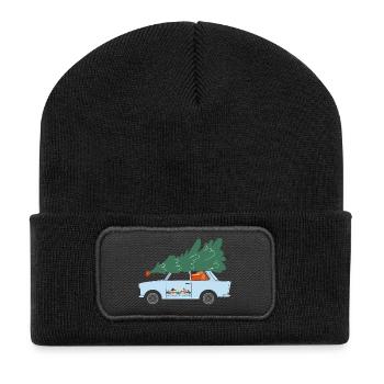 Noël à la maison (Édition Trabi) - Beanie recyclé à patch - noir - Devant