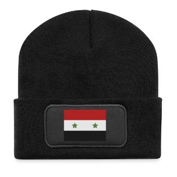 Drapeau syrien - Beanie recyclé à patch - noir - Devant